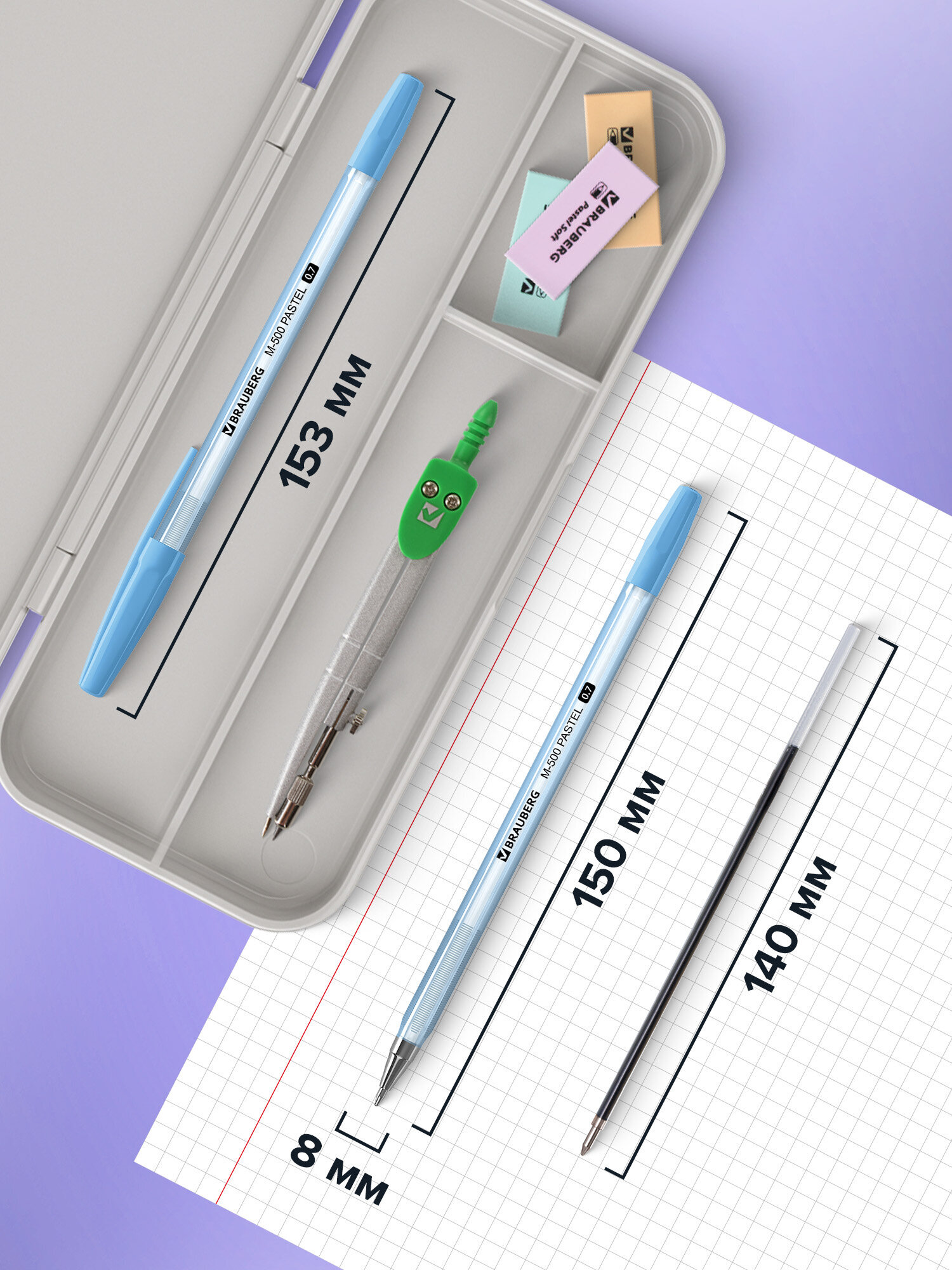 Ручка шариковая Brauberg 50 шт. - фото 3