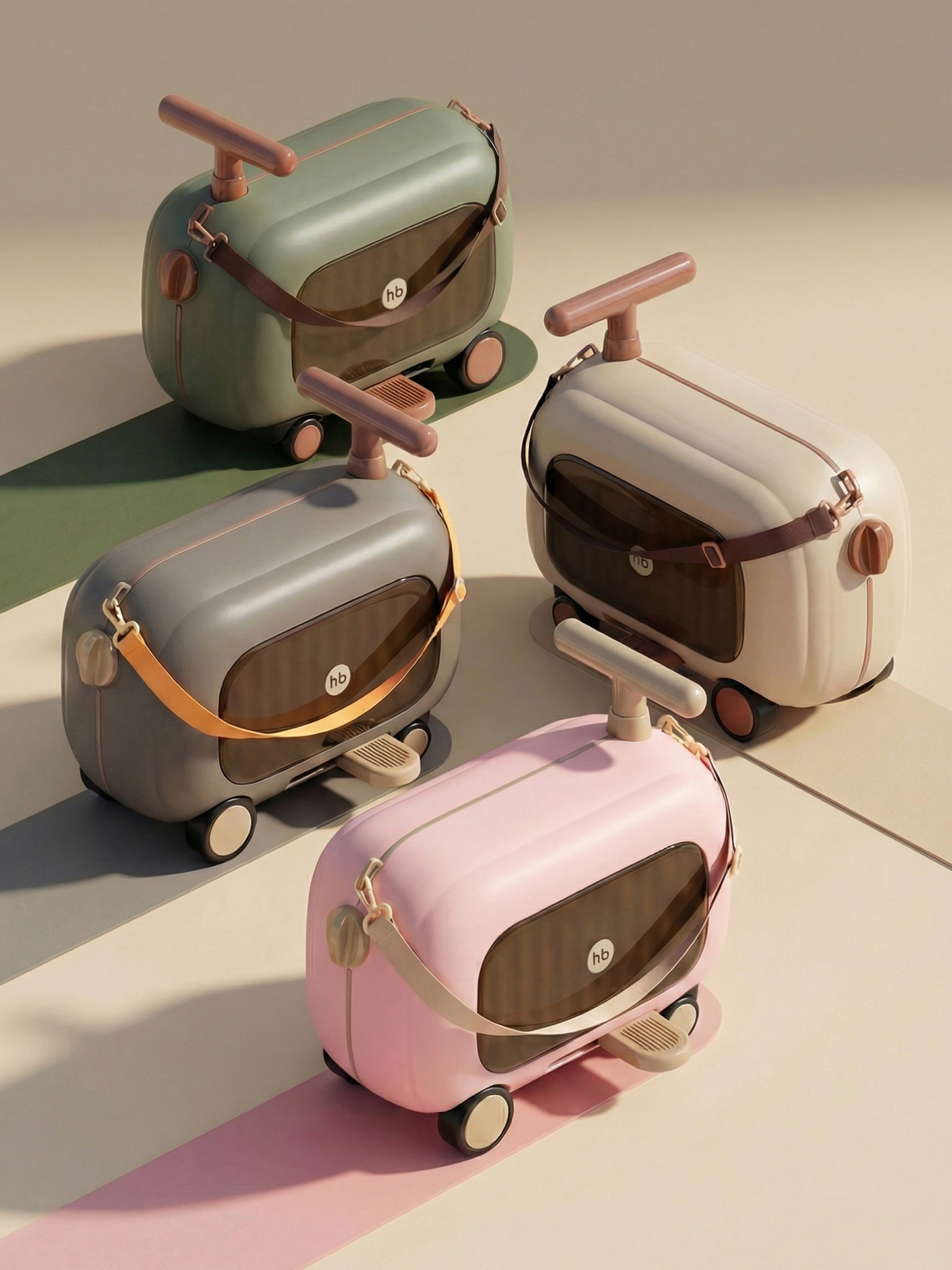 Чемодан Happy Baby travy песочный - фото 8