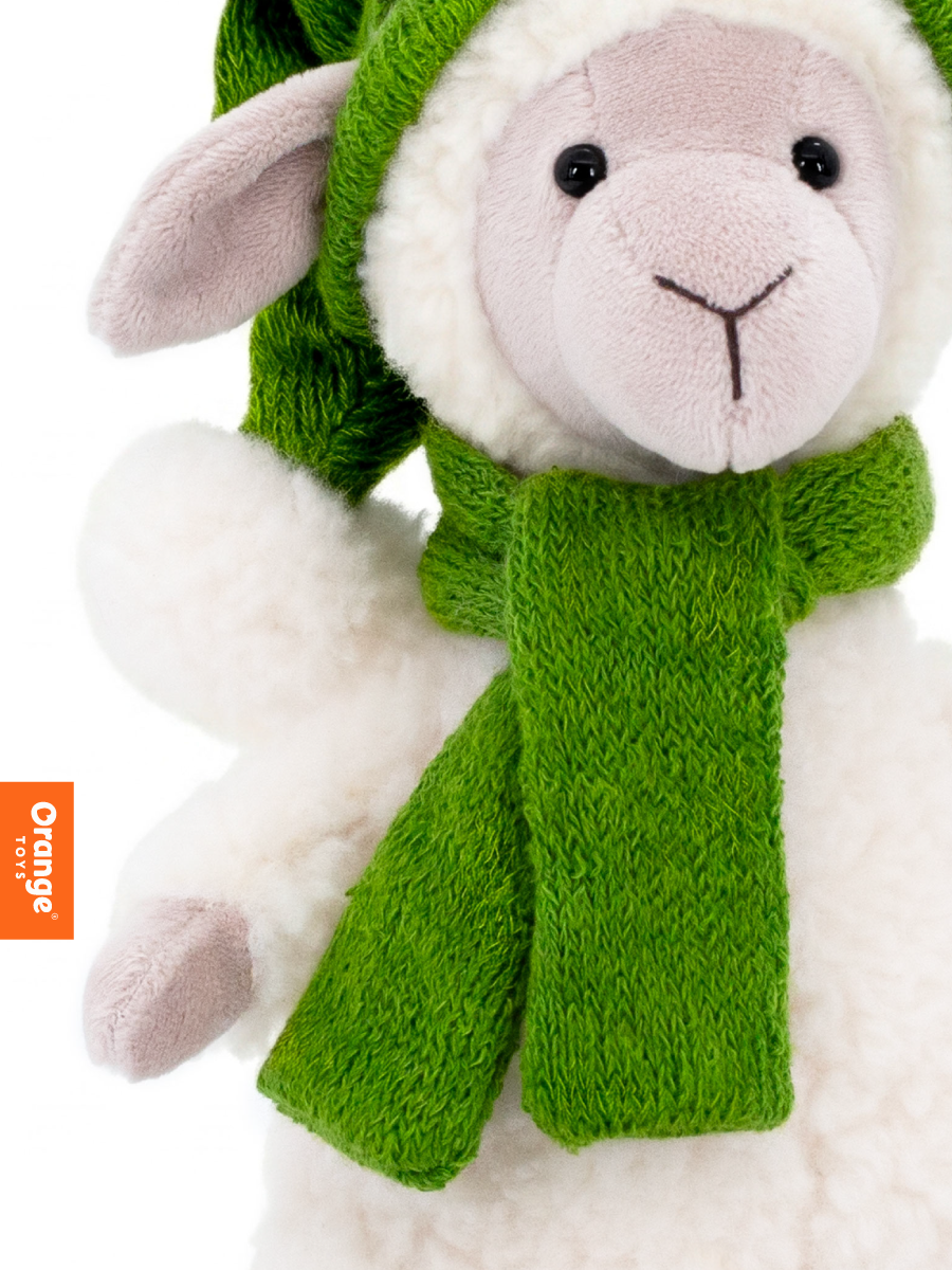 Мягкая игрушка Orange Toys Овечка Ники в зелёной шапочке - фото 3