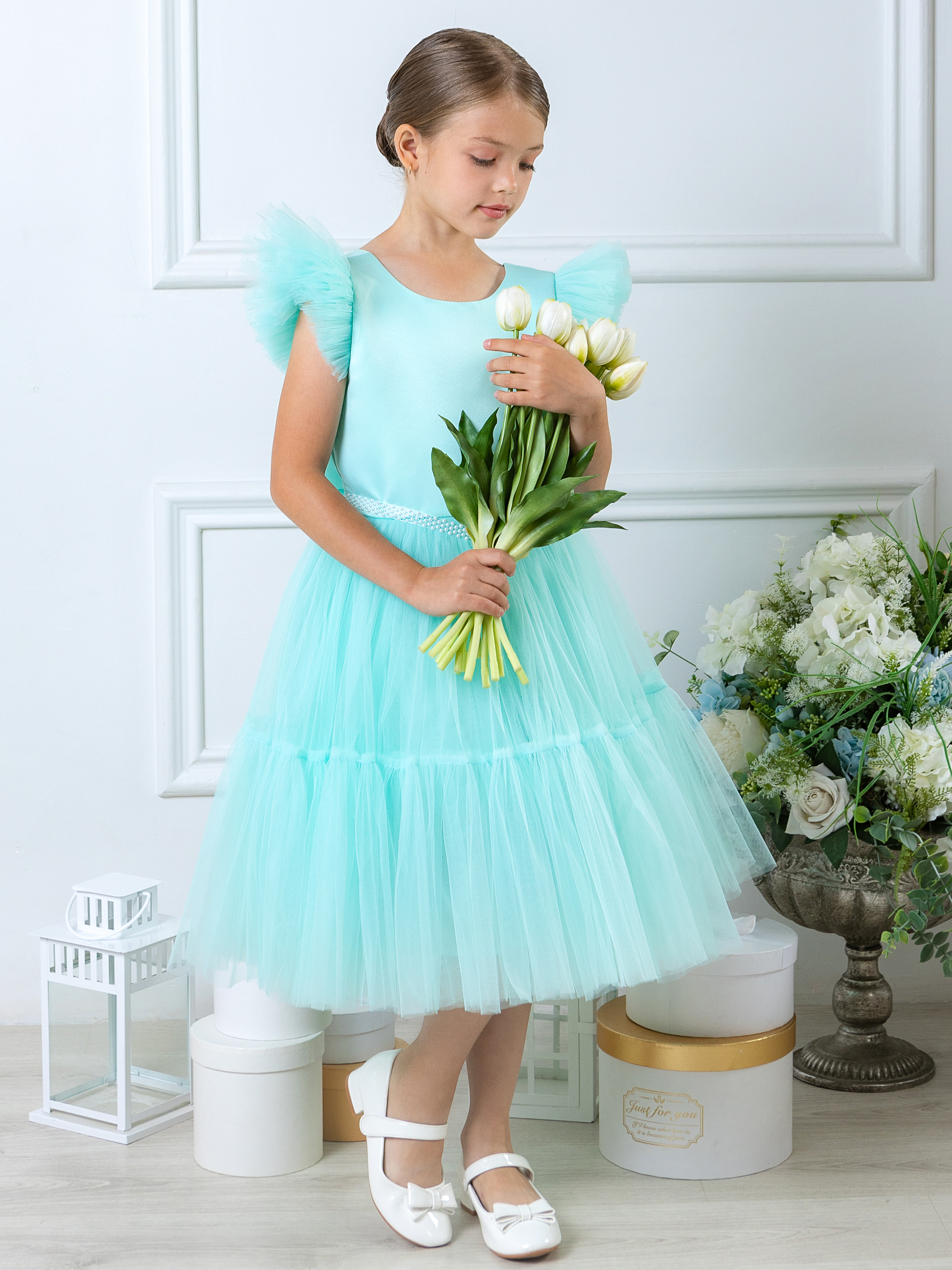 Платье LELUkids 0118.33.42/мята - фото 1