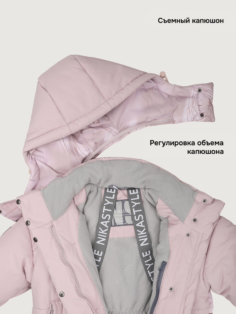 Пальто NIKASTYLE 6з9225 пудра/орхидея - фото 11