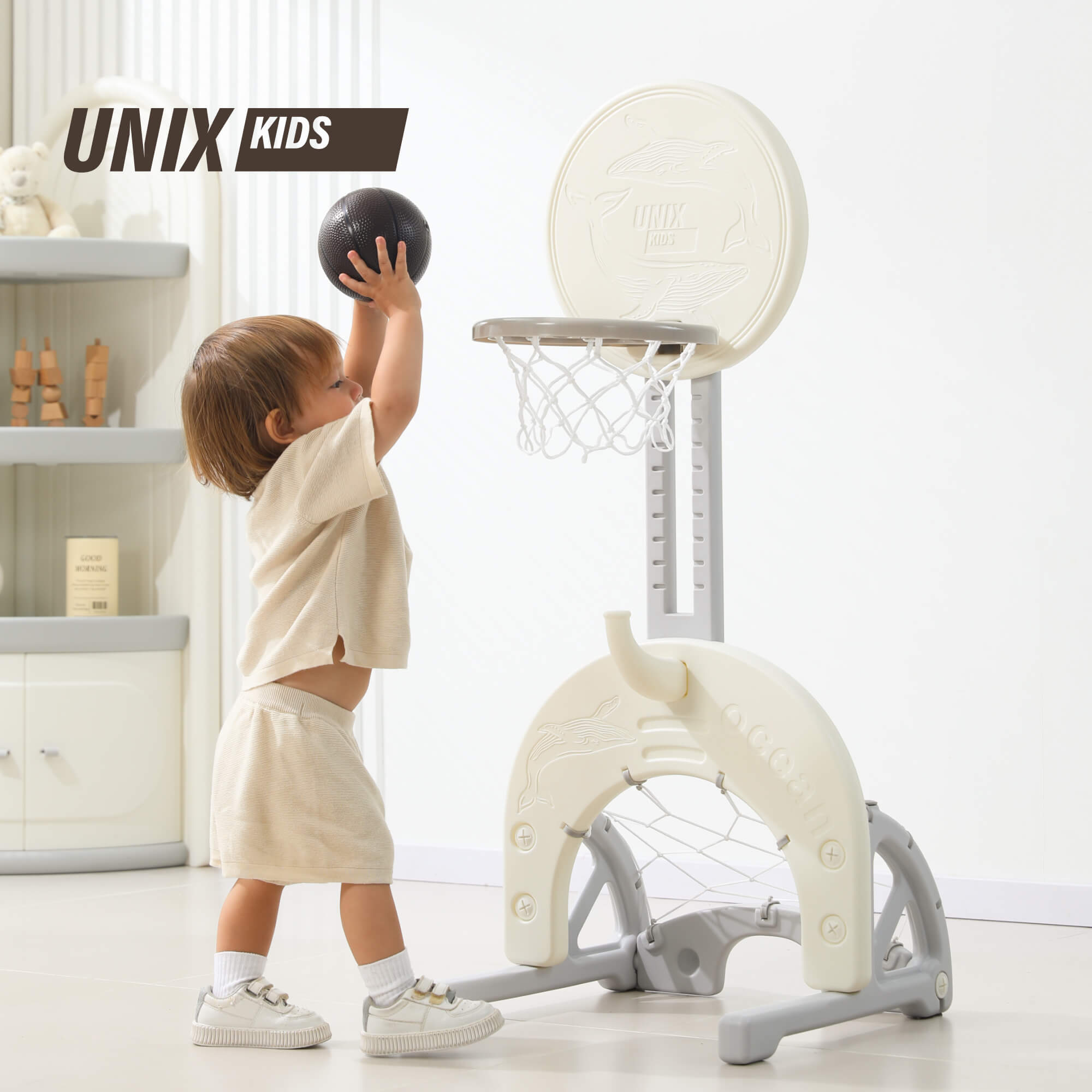 Баскетбол UNIX Kids Ocean 4 в 1 - фото 1