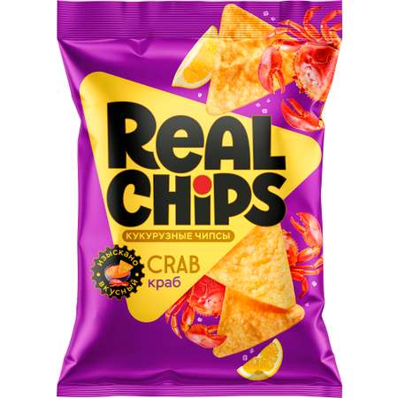 Чипсы кукурузные Real Chips Краб 85г
