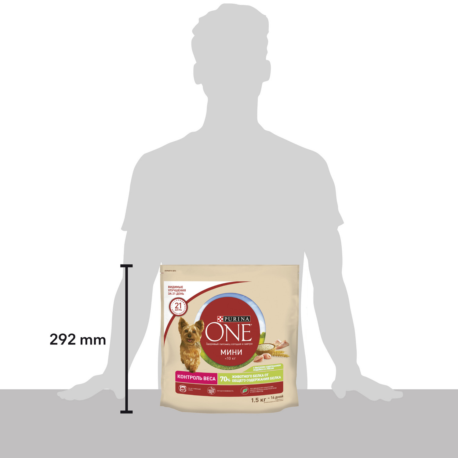 Корм для собак Purina One Mini здоровый вес индейка-рис 1.5кг - фото 11