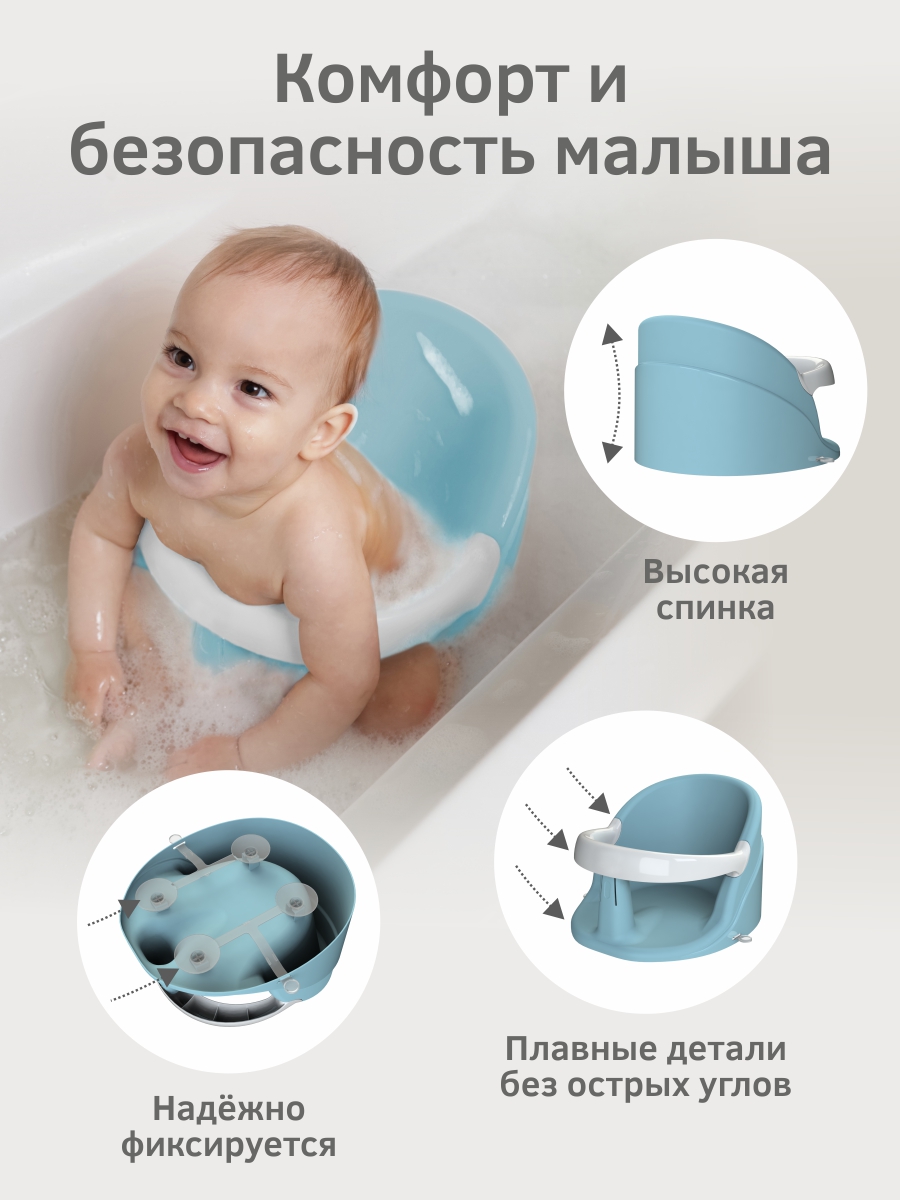 Сиденье для купания KidPlast Aura голубой - фото 5