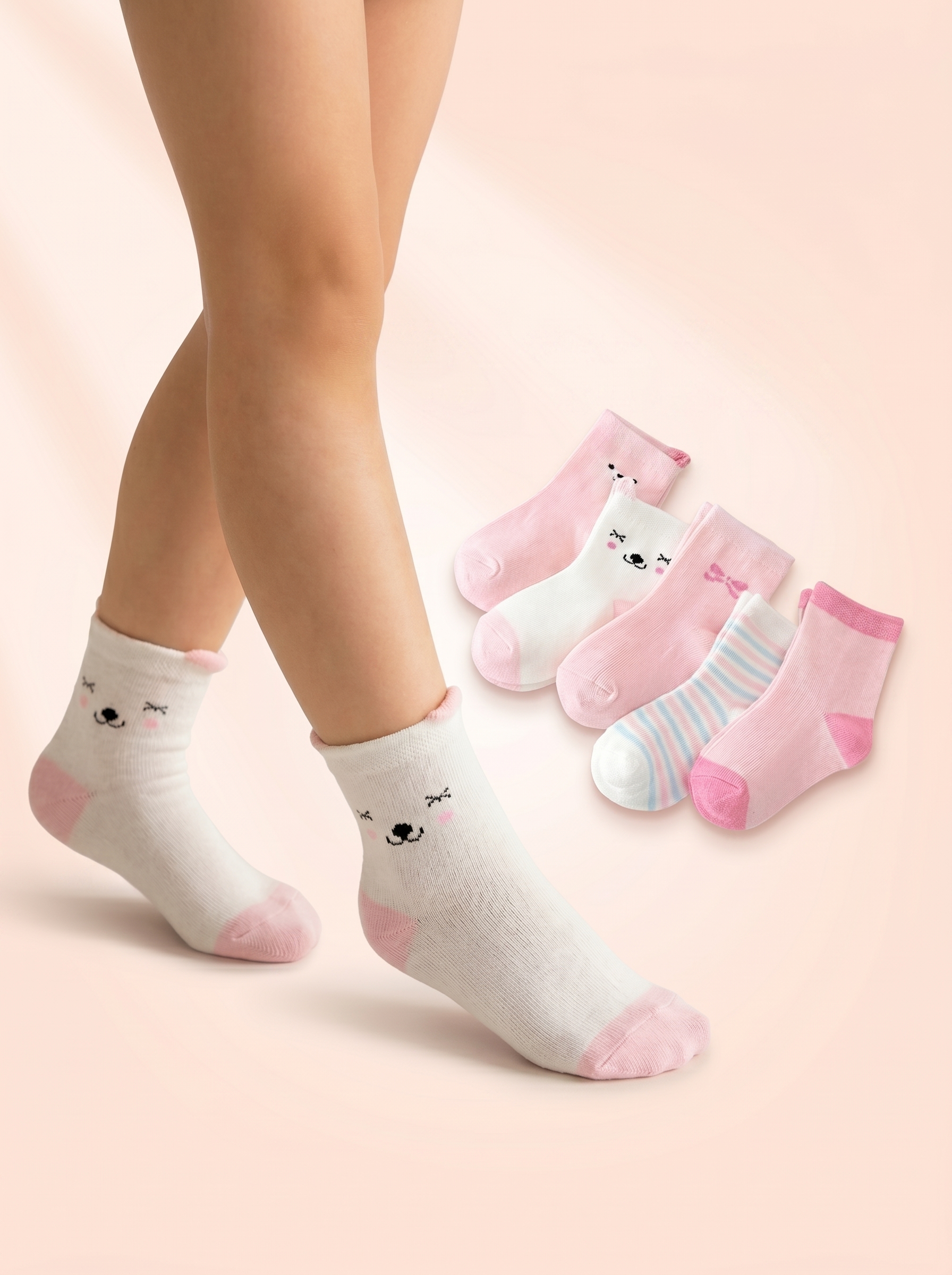 Носки 5 пар Bambooland Bamboo_sox_S_pink - фото 10