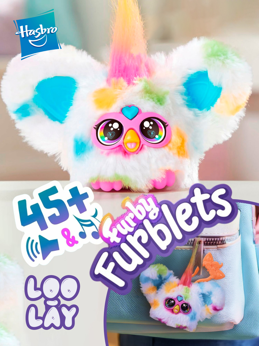 Мягкая игрушка Furby Ферби F1613 брелок Loo-Lay - фото 1