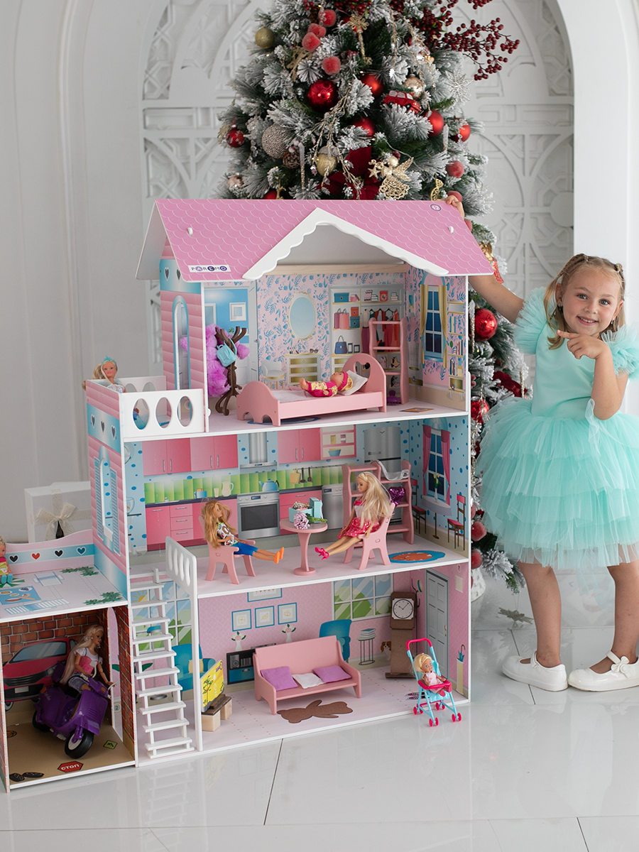 Домик для кукол PAREMO 118 см с мебелью PD318-11 - фото 1