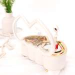 Детская Шкатулка музыкальная TIPTOPOLIS Двойное сердце белая