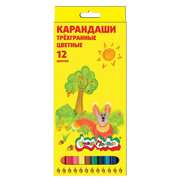 Карандаши цветные Каляка-Маляка 12 шт. - фото 1