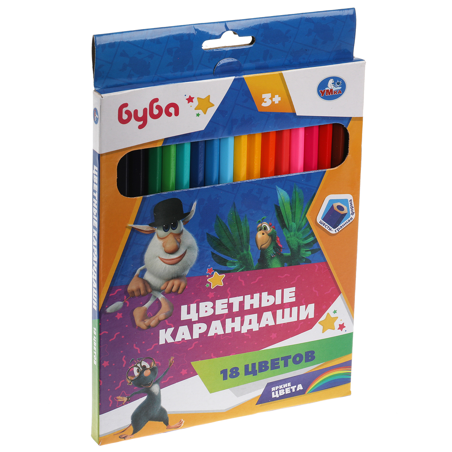 Карандаши цветные УМка 18 шт. - фото 5