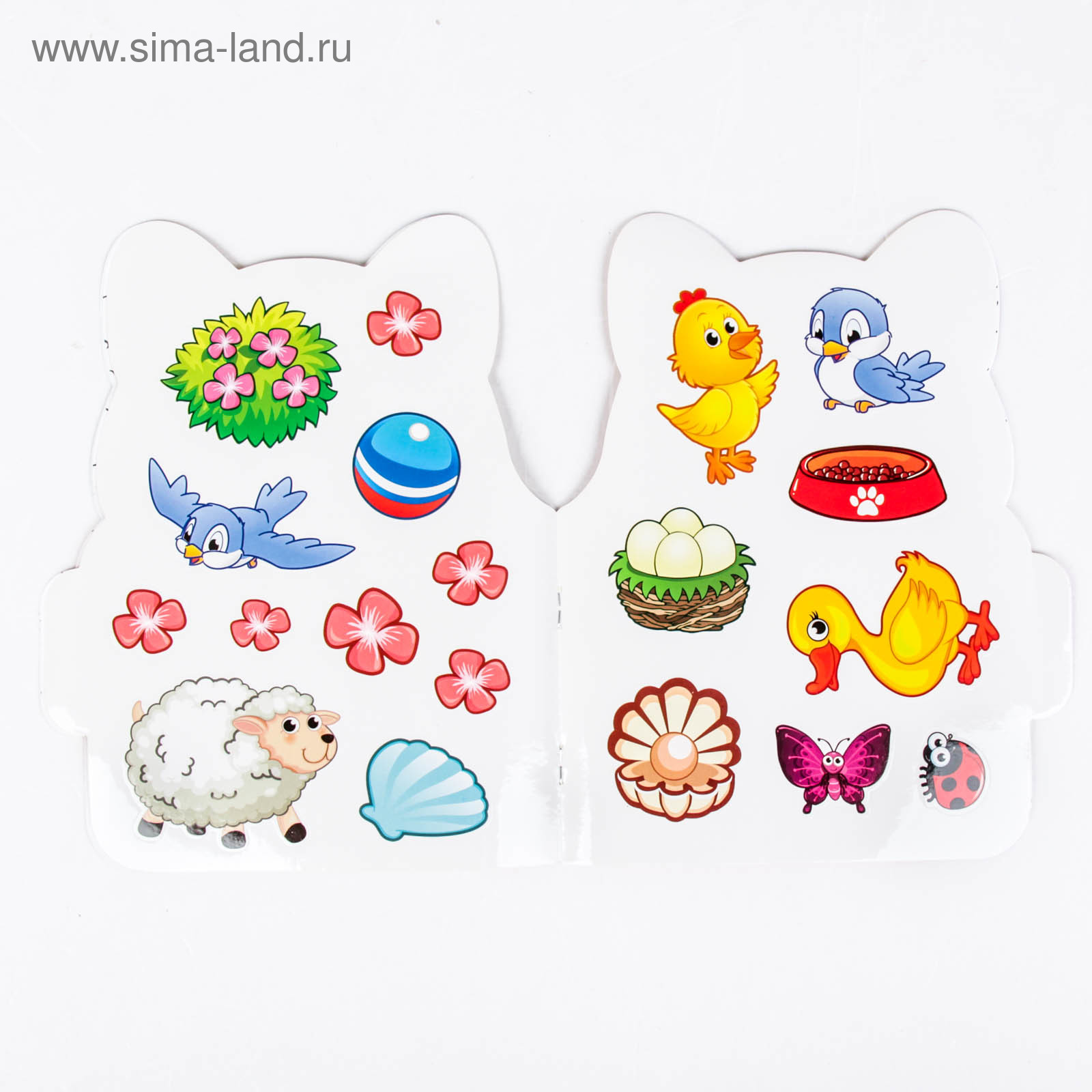 Раскраска Буква-ленд формовая с наклейками Котёнок 16 стр - фото 3