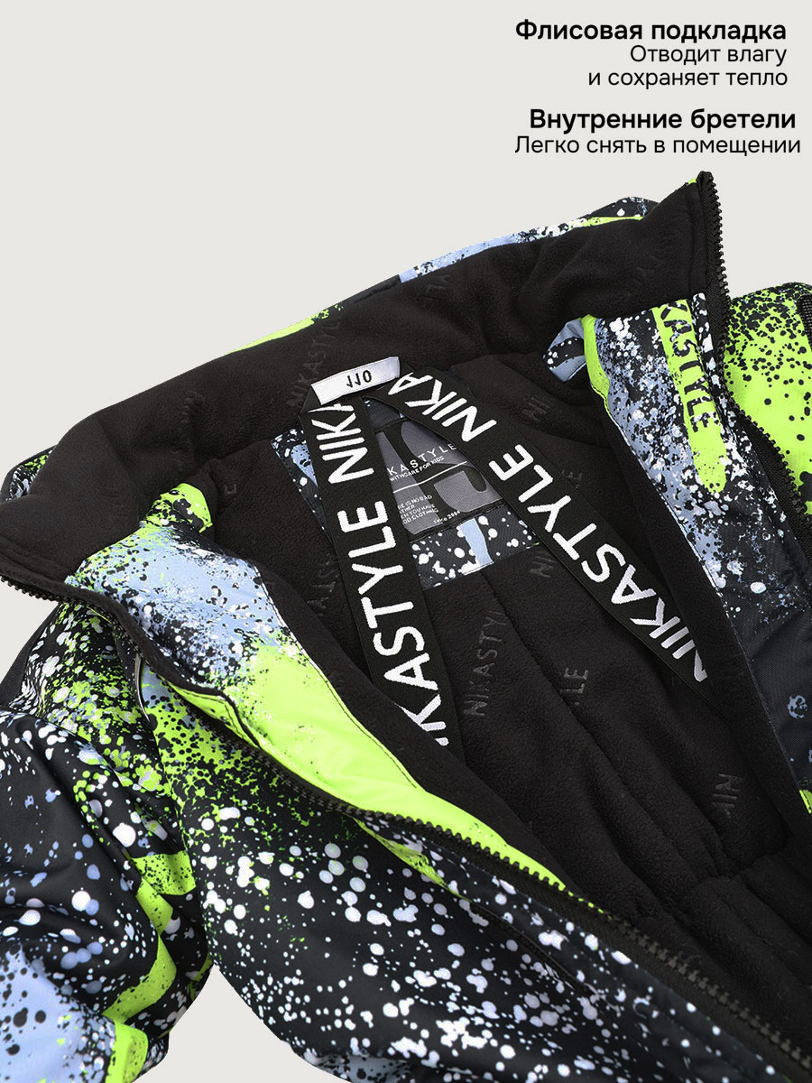 Комбинезон NIKASTYLE Комбинезон 8з4525 салат/черный - фото 6
