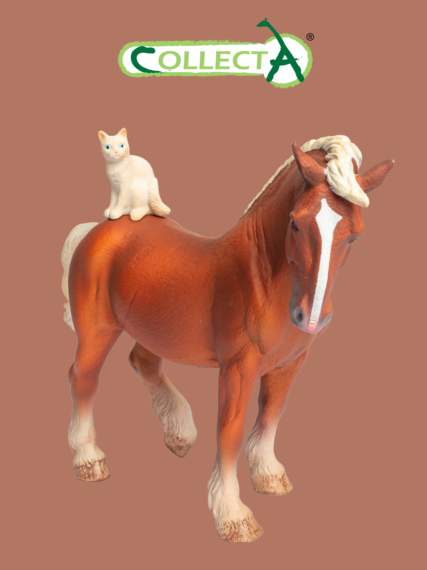 Фигурка Collecta Лошадь с кошкой - фото 1