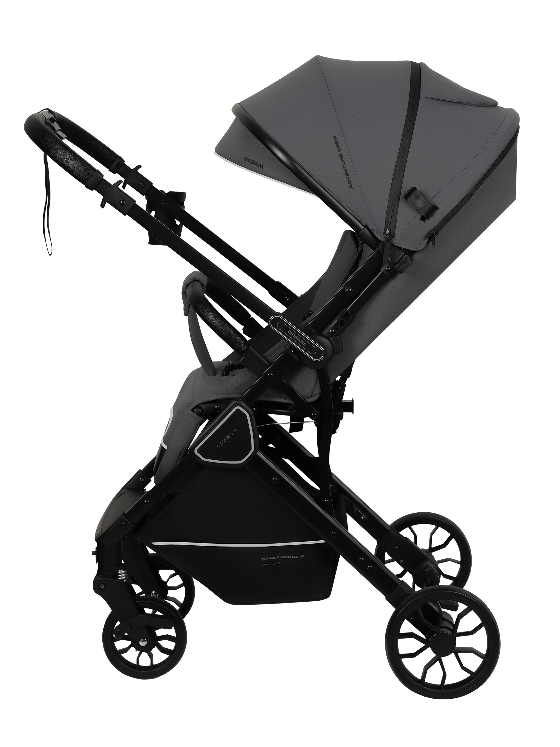 Коляска прогулочная JOVOLA Storm темно-серый - фото 20