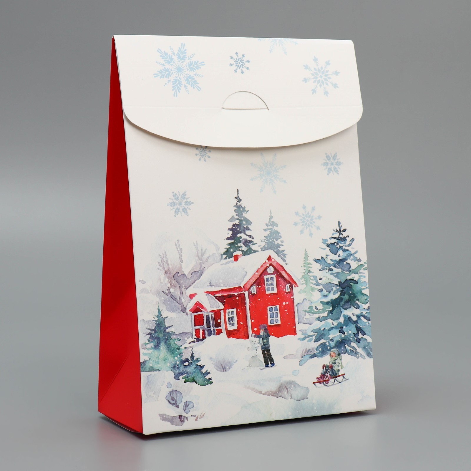 Коробка складная Дарите Счастье "Дом в зимнем лесу", 15 х 7 х 22 см - фото 5