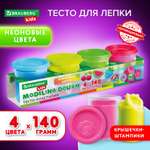 Тесто-пластилин Brauberg 4 цв.