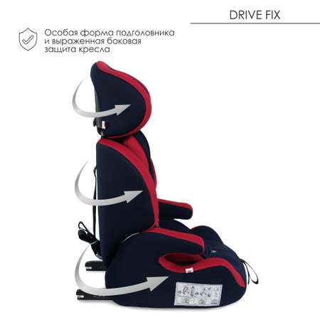 Автокресло Babyton Drive Fix Indigo-Red Isofix 1/2/3 (9-36 кг)