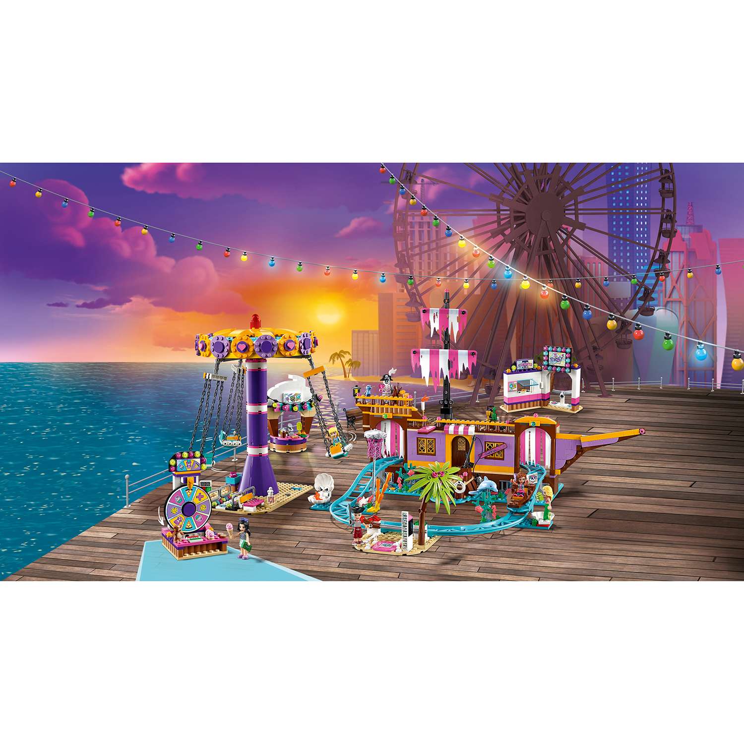 Конструктор LEGO Friends Прибрежный парк развлечений блочный - фото 7