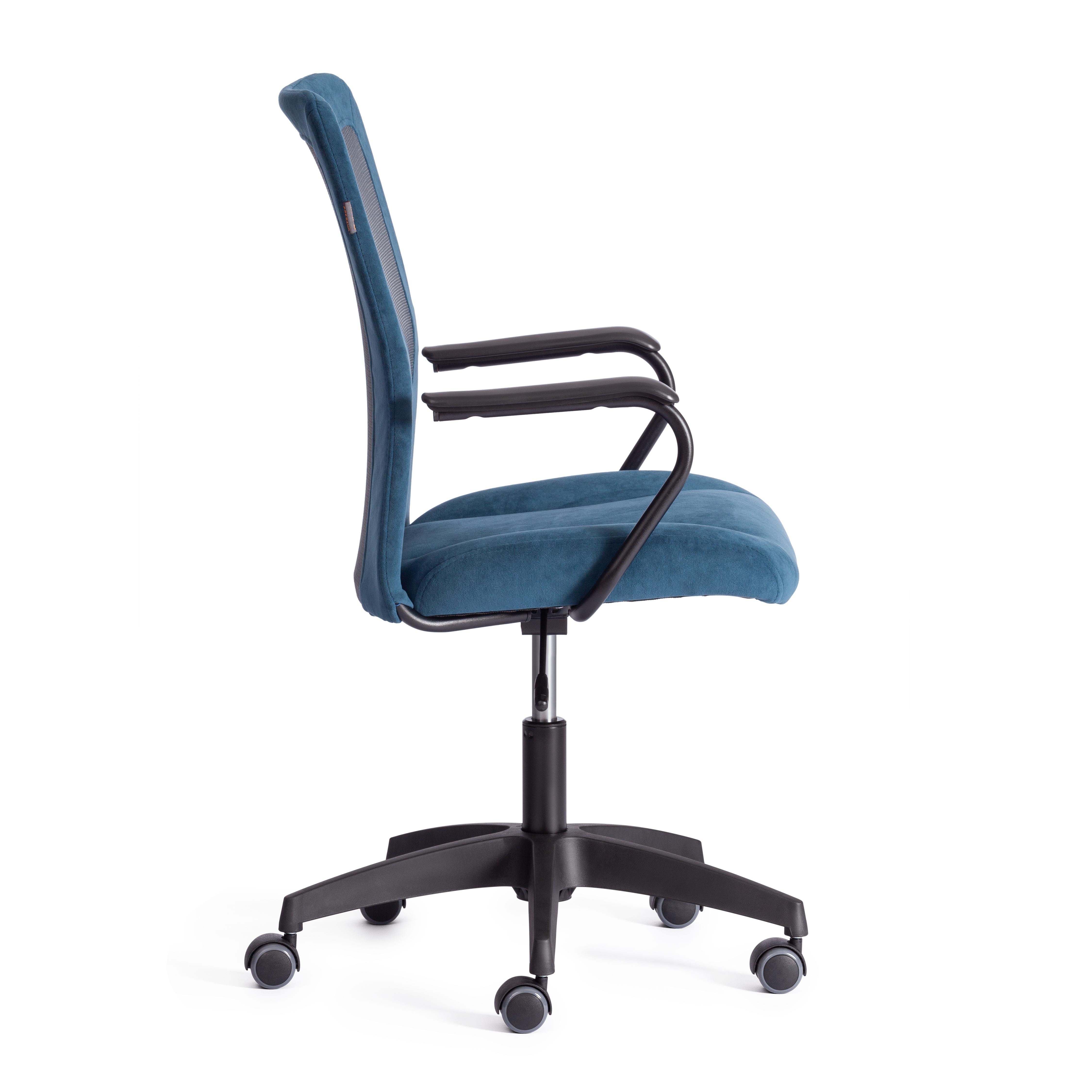 Компьютерное кресло TETCHAIR флок/ткань синий/серый - фото 11