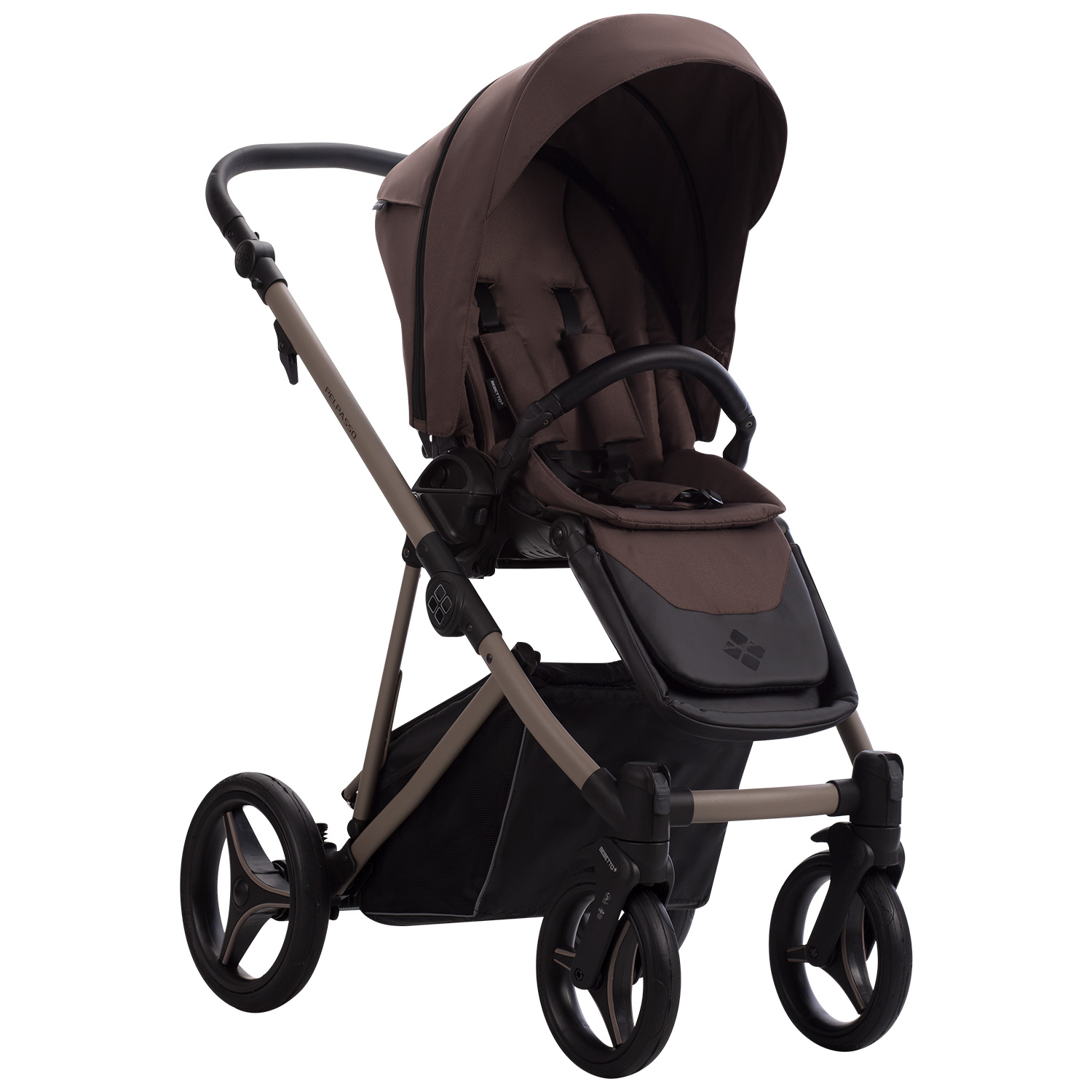 Коляска 2в1 Bebetto Pelpasso 06 Kaszmir коричневый - фото 4