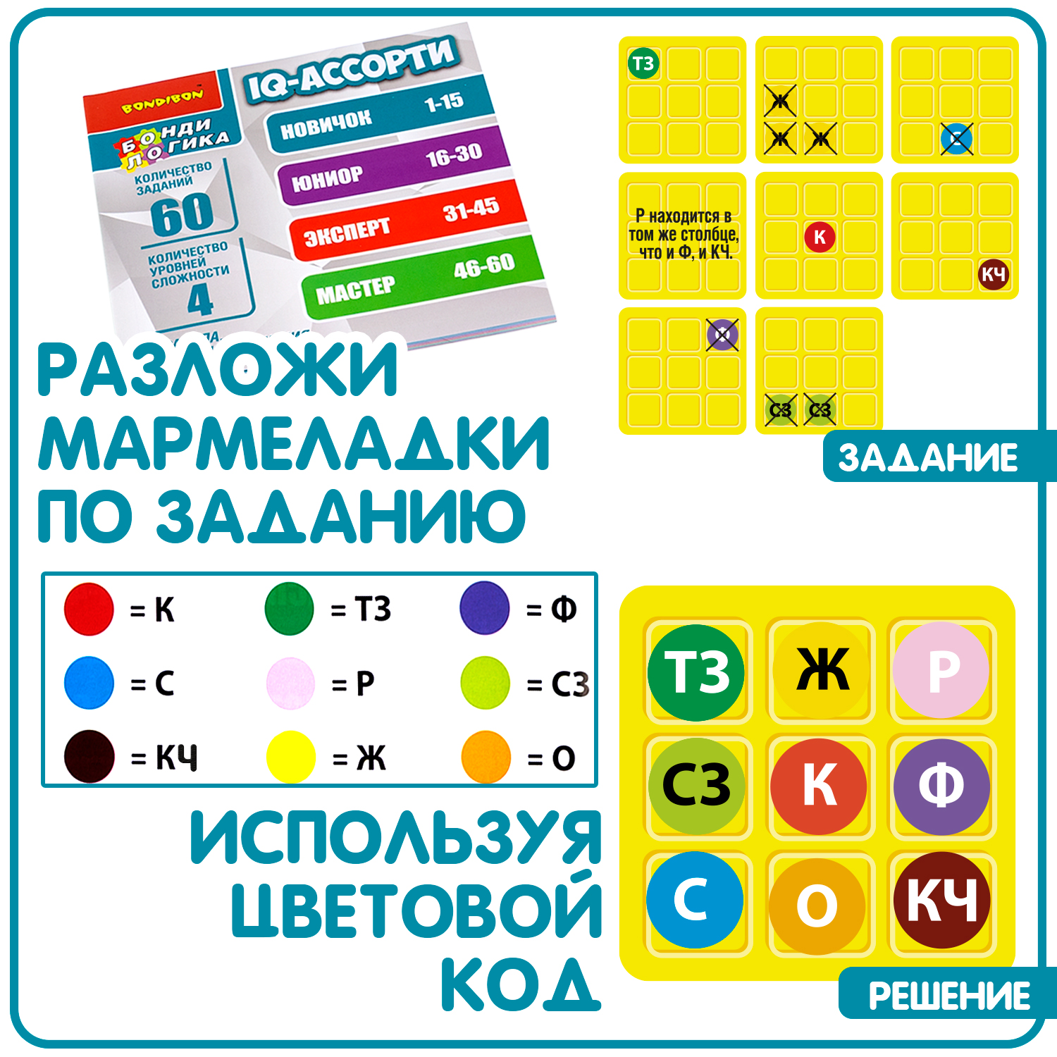 Настольная игра Bondibon логическая IQ-АССОРТИ - фото 2