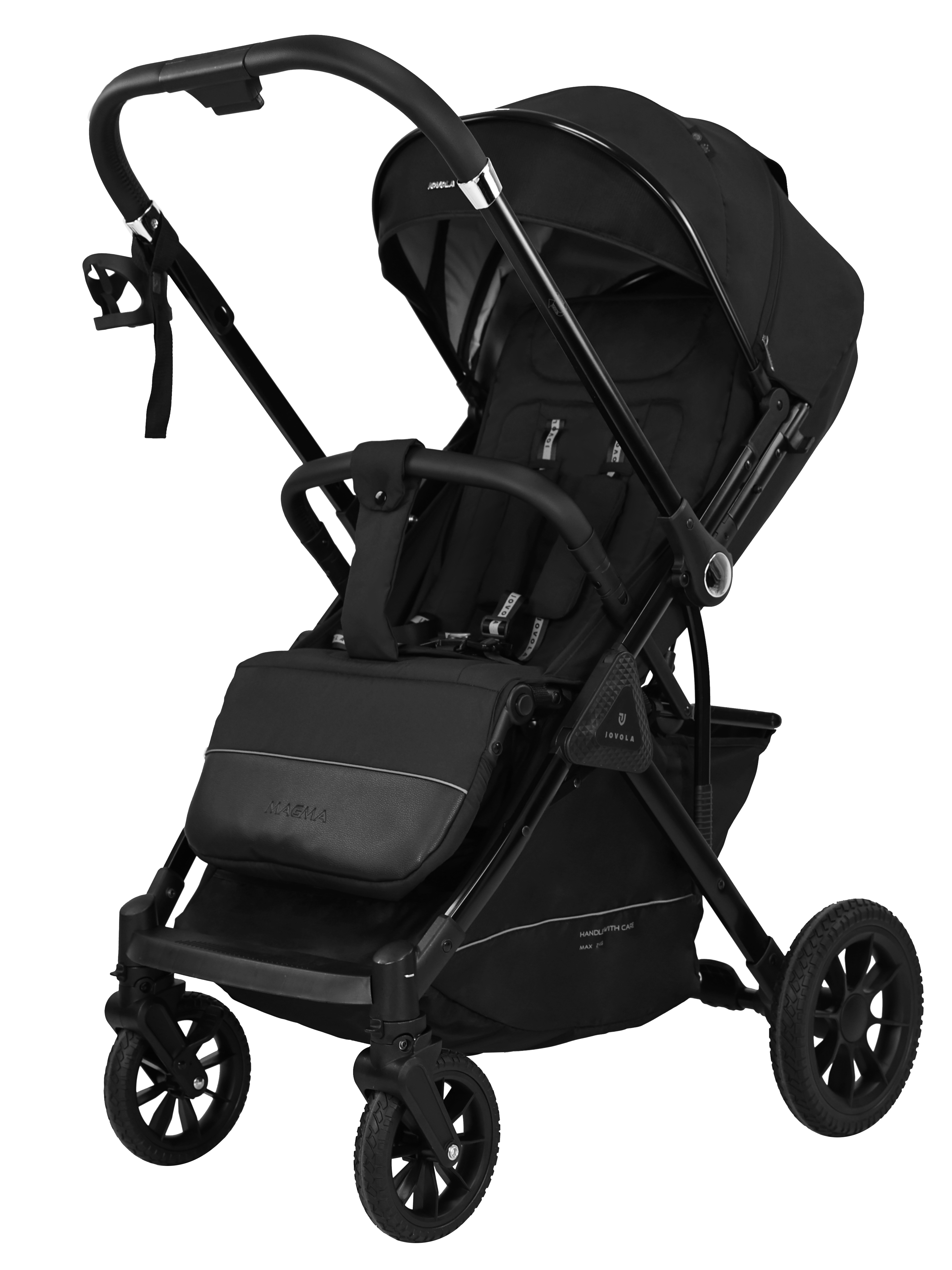Коляска прогулочная JOVOLA Magma с перекидной ручкой черный - фото 22