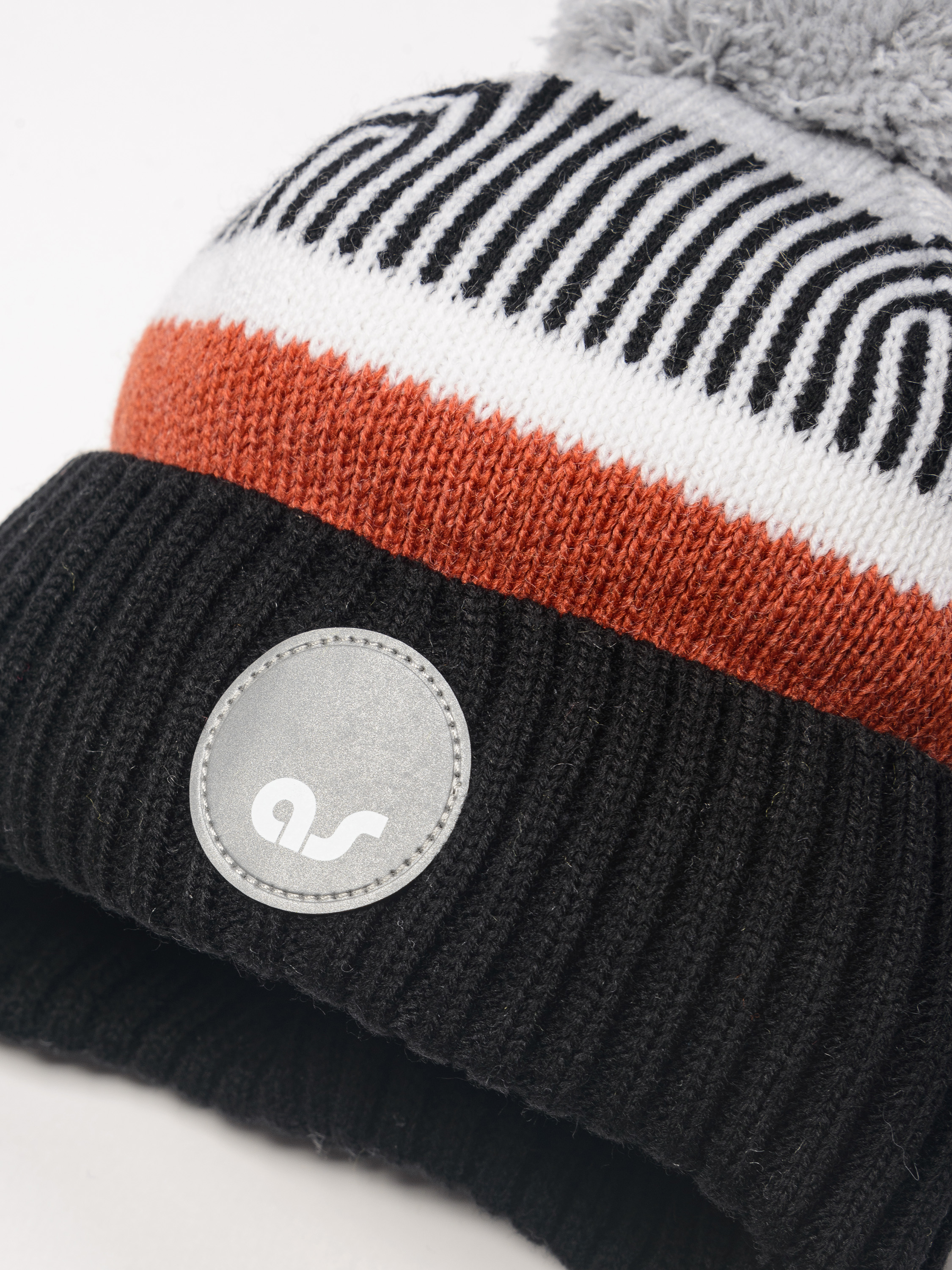 Шапка Artel 01598-22_черный/терракот/св.серый - фото 2