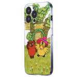 Силиконовый чехол Mcover для смартфона Apple iPhone 13 Pro Max Союзмультфильм Медвежонок и Сова
