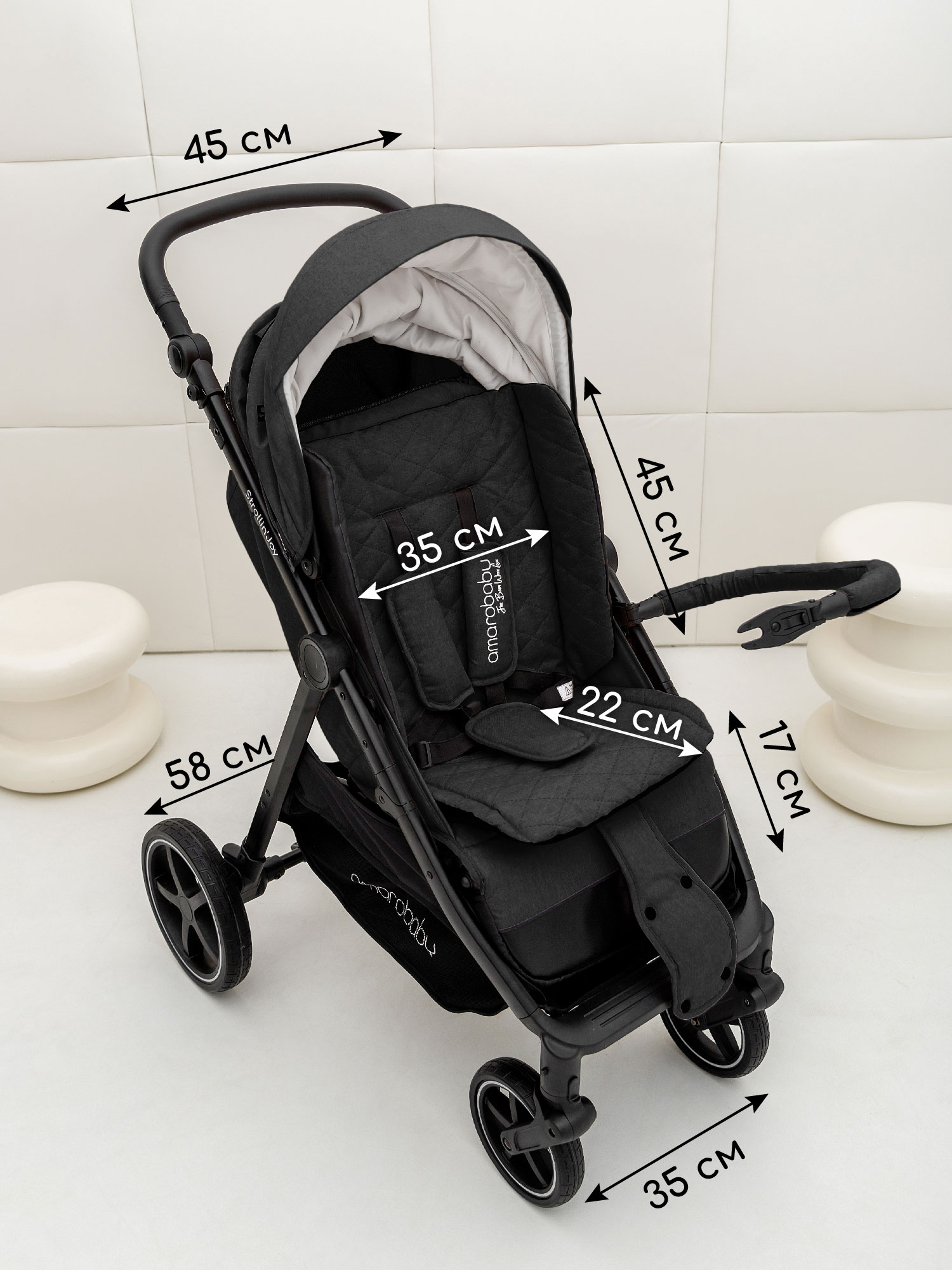 Коляска прогулочная Amarobaby StrollinJoy - фото 18