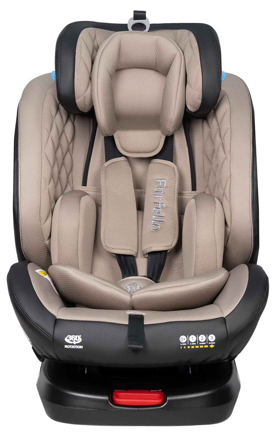 Автокресло Farfello YB102A Isofix 0+/1/2/3 (0-36 кг) бежевый - фото 12
