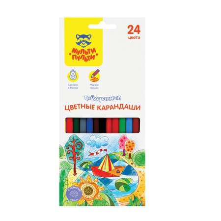 Карандаши цветные Мульти Пульти 24 шт.