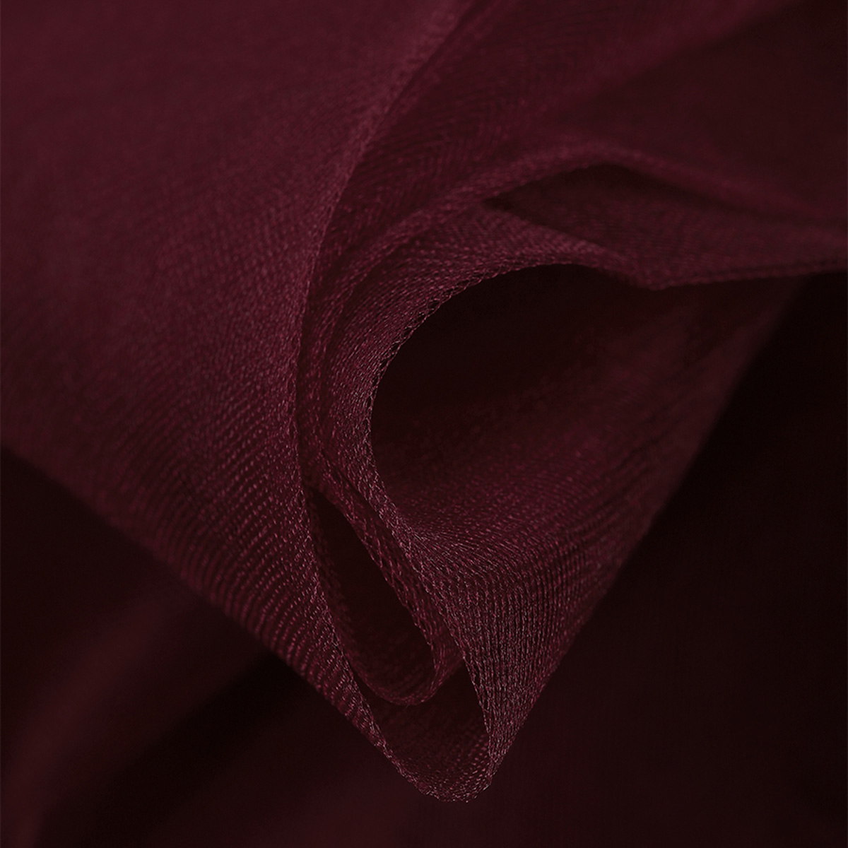 Ткань TBY фатин средней жесткости блестящий ширина 300см, цвет бордовый уп.5м - фото 5