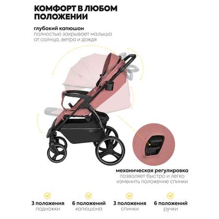 Коляска прогулочная JOVOLA SELENA 2025 розовый розовый