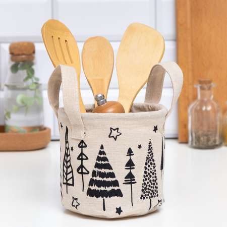 Текстильная корзинка Этель Christmas 12х14 см