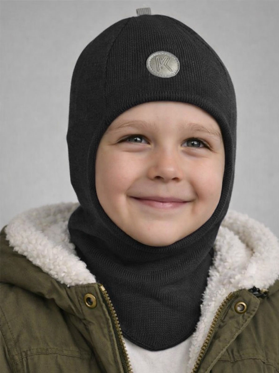 Шапка-шлем ПриКиндер U-Sp22547 Цвет: Черный - фото 1