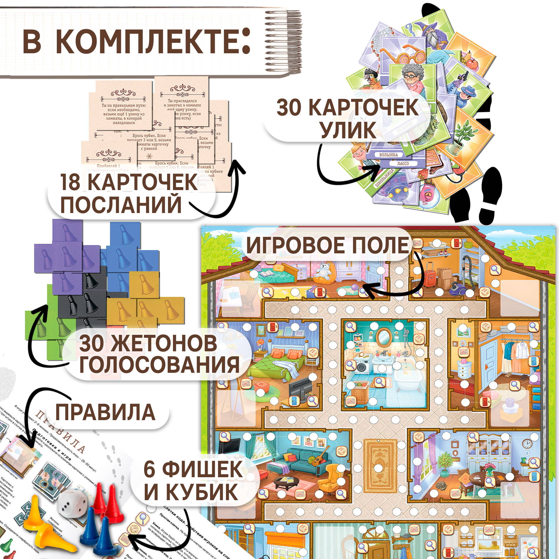 Настольная игра Дрофа-Медиа Детективная история - фото 5