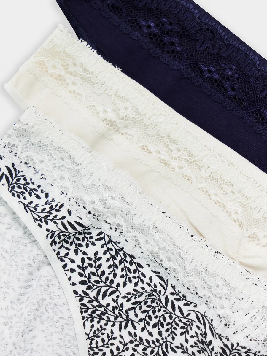 Трусы 3 шт Mark Formelle (Марк Формэль) 412344-3/веточки на молочном - фото 11