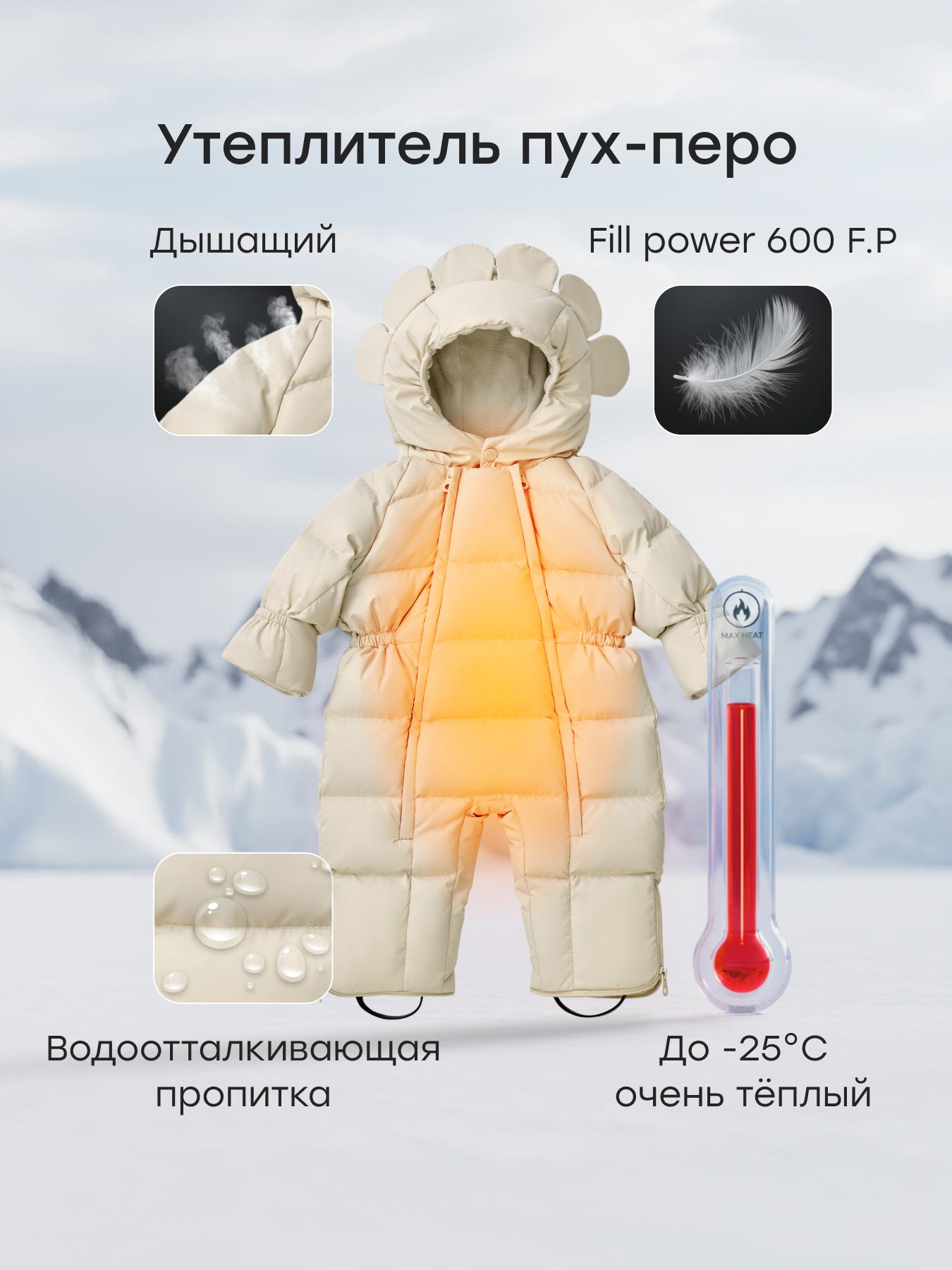 Комбинезон-трансформер Happy Baby 89145-0_milky - фото 3