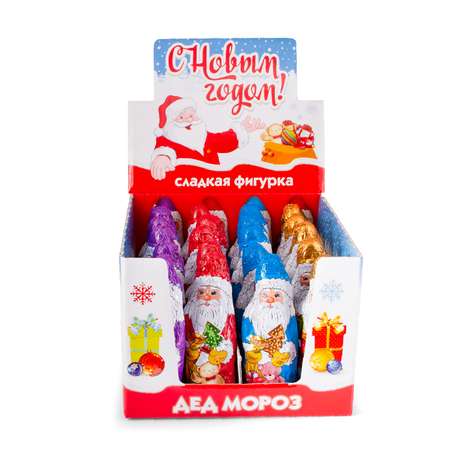 Фигурки из шоколадной глазури Сладкая сказка ДЕД МОРОЗ 25 г х 20 шт.