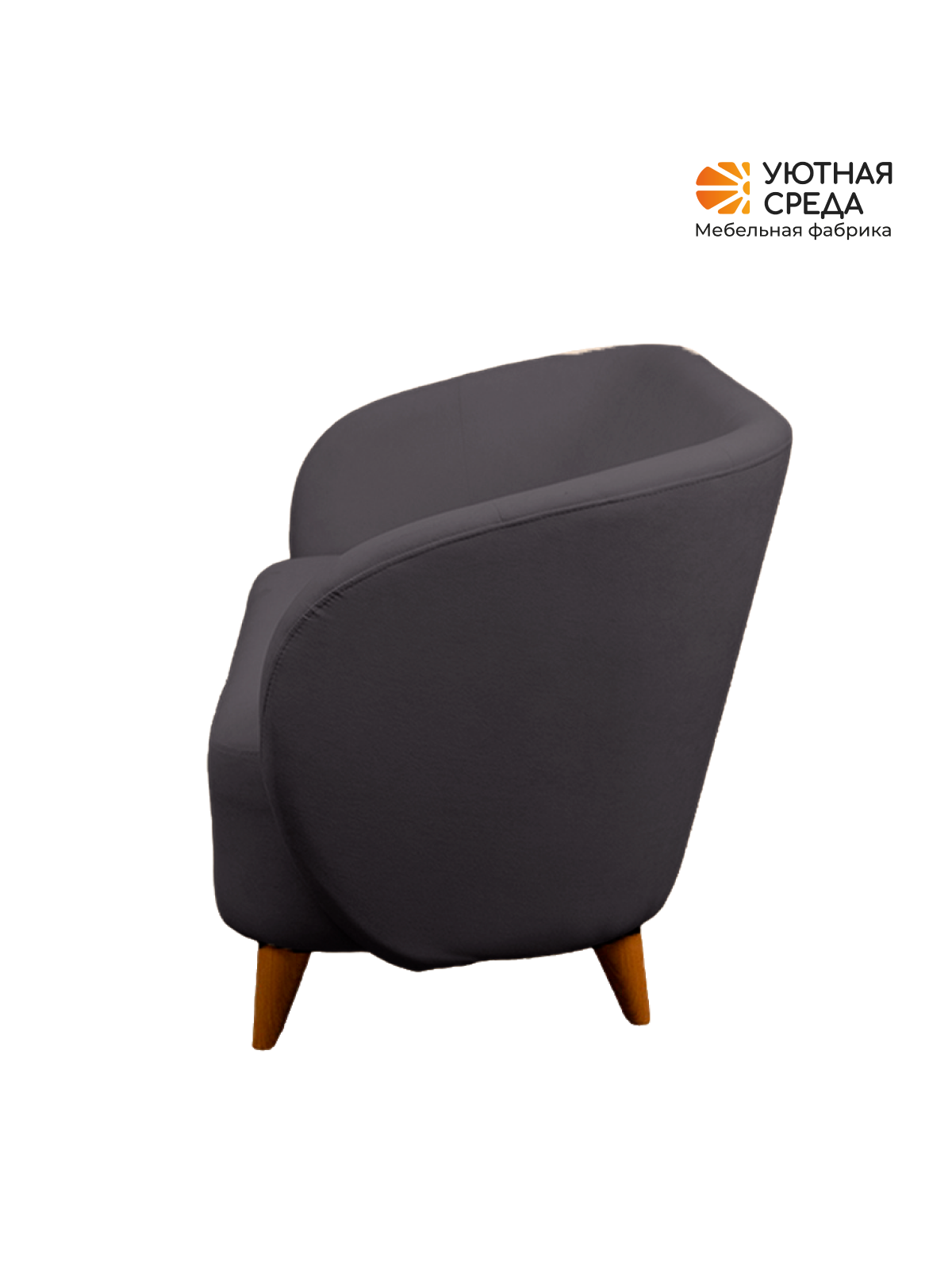 Диван Уютная среда графитовый велюр черный - фото 17