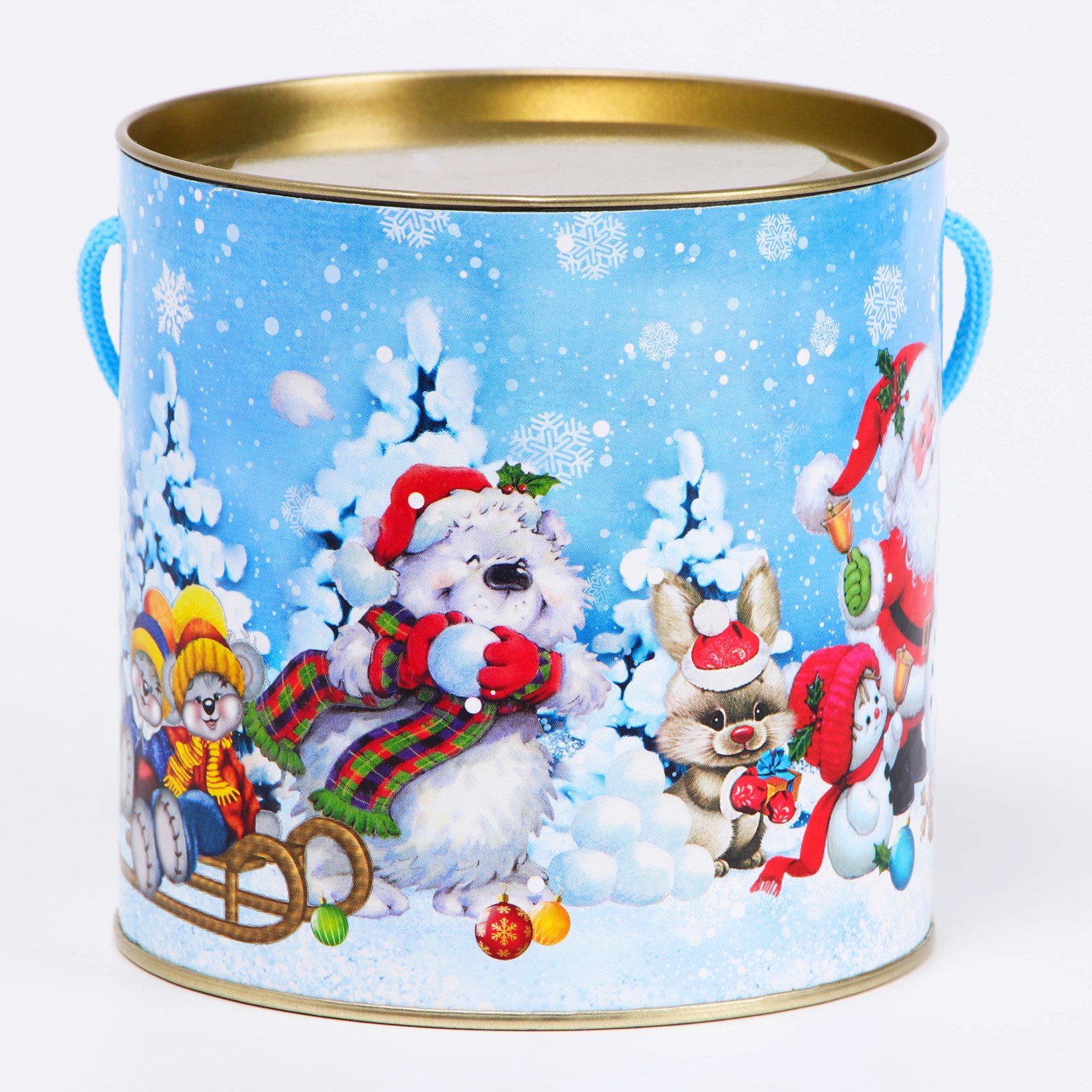 Подарочная коробка Sima-Land тубус «Игра в снежки», 120 х 120 мм - фото 3