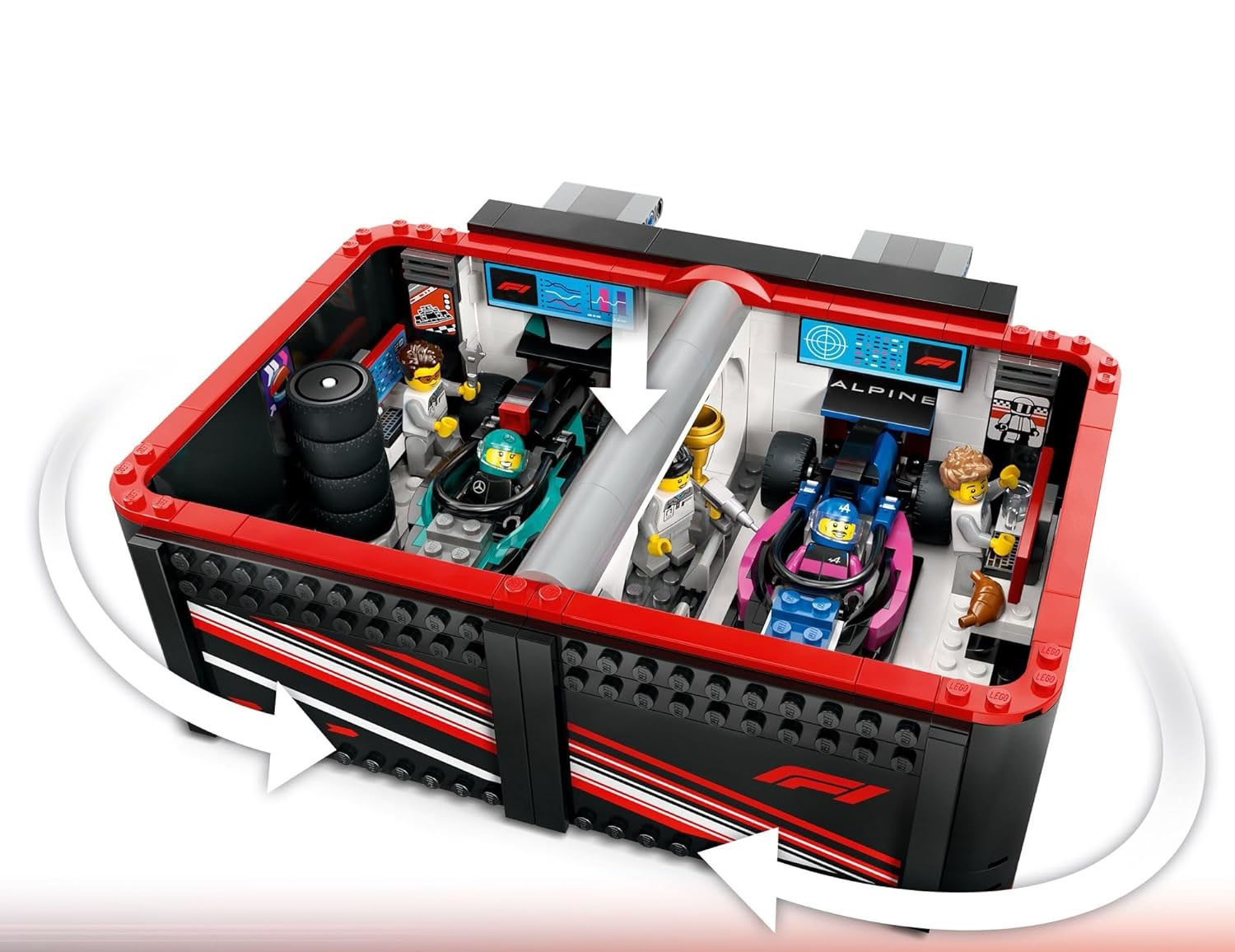 Конструктор LEGO City Гараж Mercedes-AMG и Alpine блочный - фото 2