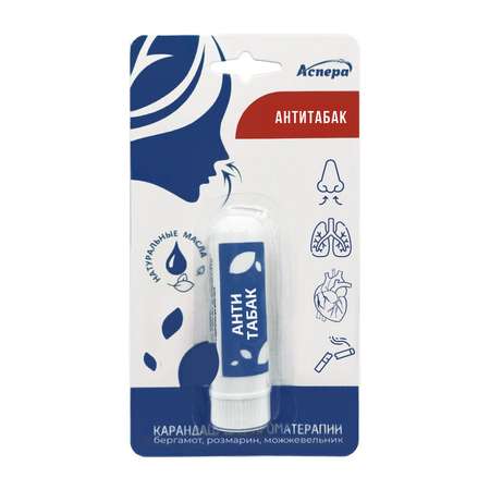 Карандаш для ароматерапии АСПЕРА Антитабак на основе эфирных масел