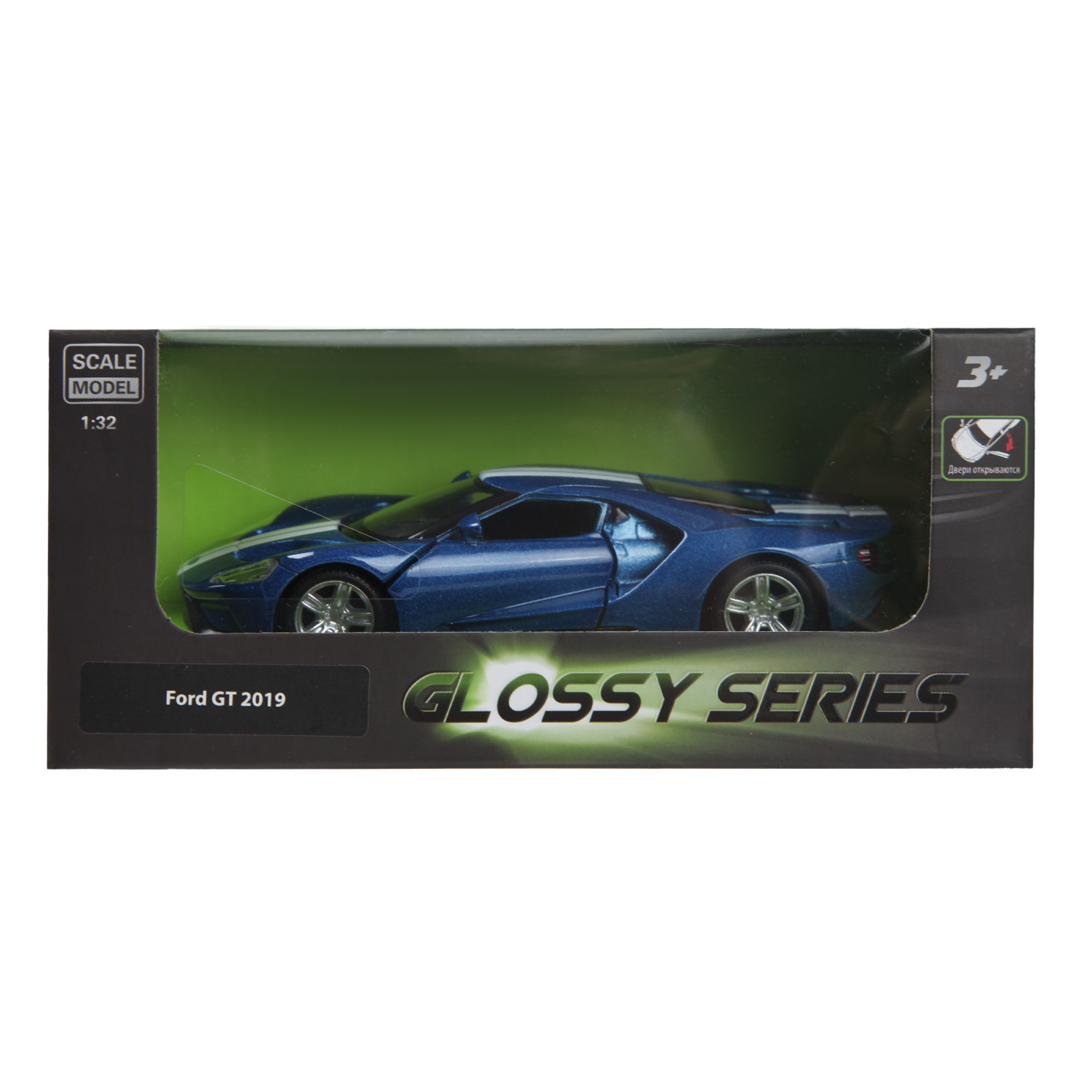 Автомобиль Mobicaro Ford GT with stripe 1:32 в ассортименте 544050C - фото 7