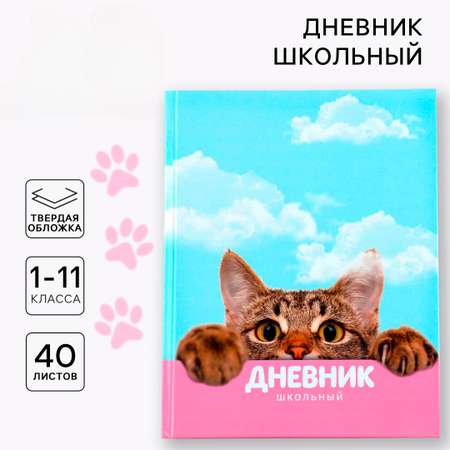 Дневник ArtFox STUDY для 1-11 класса, в твердой обложке, 40 л. \"Котик\"