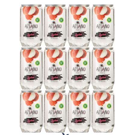 Напиток газированный Aziano Sparkling Личи 0.350 л 12 штук