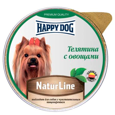Корм для собак Happy Dog телятина с овощами 125г