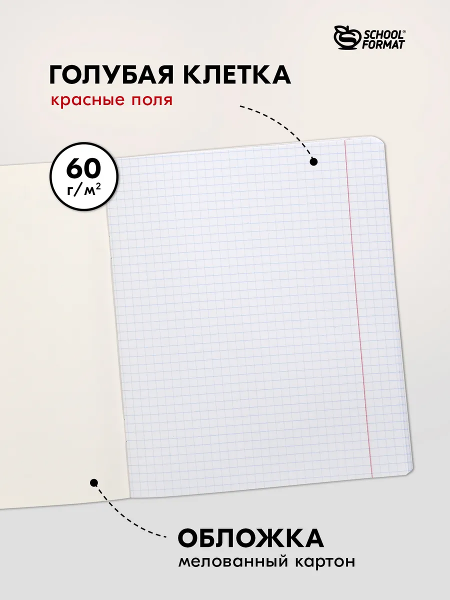 Общая тетрадь SCHOOLFORMAT клетка 48 лист. 5 шт. - фото 2