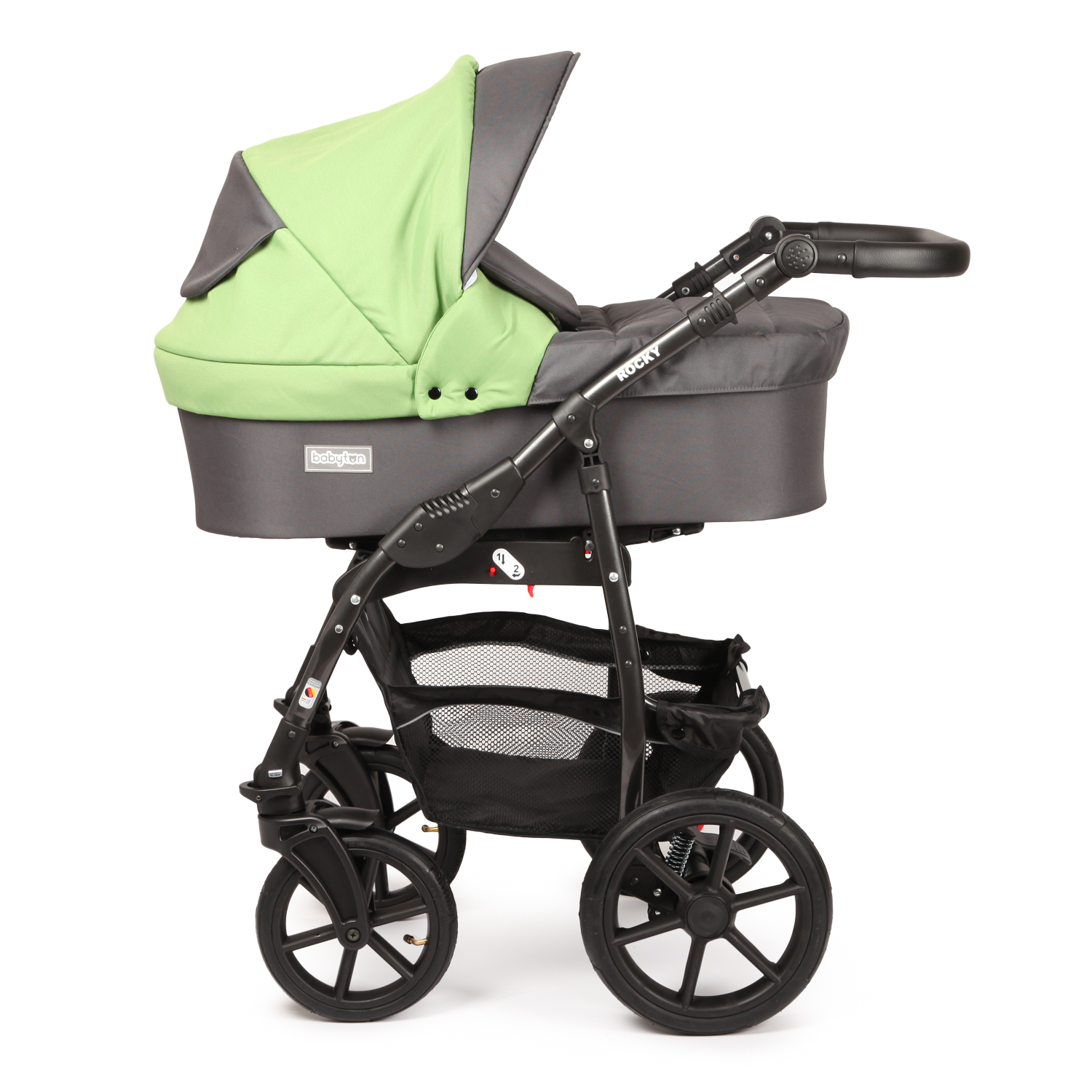 Коляска 2в1 Babyton Rocky Grey-Green - фото 3